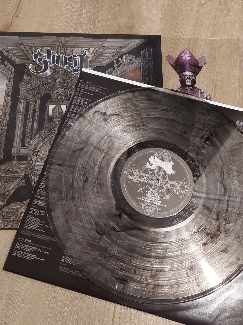 Ghost Skeleta Clear Smoke Marble Vinyl Record
